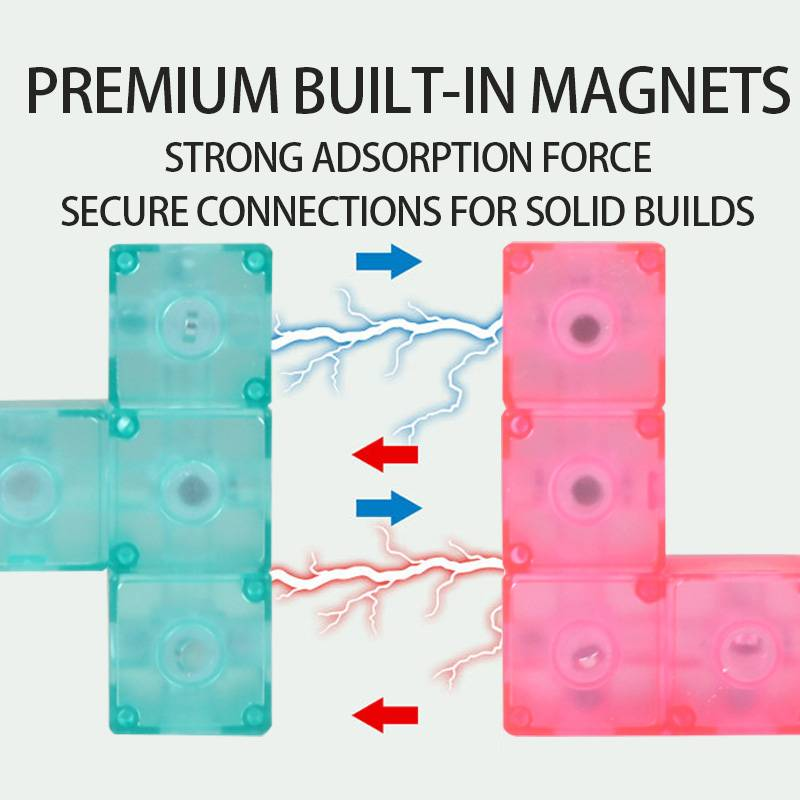 Kreatives, vielgestaltiges DIY-Magnetwürfel-3D-Puzzle-Set aus Kunststoff – Magisches 3D-Magnet-Lernspielzeug und Zauberwürfel_voghion.com