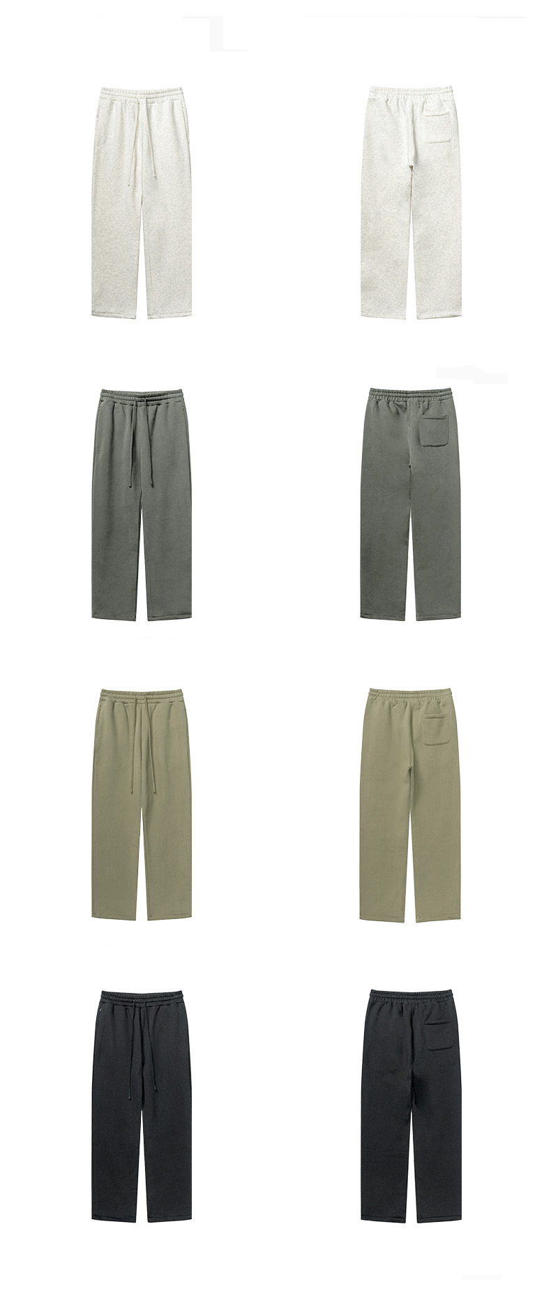 Calça de moletom reta de veludo, moda outono e inverno 2025, com zíper invisível, para jovens, solta, plus size, de malha, casual, masculina_voghion.com