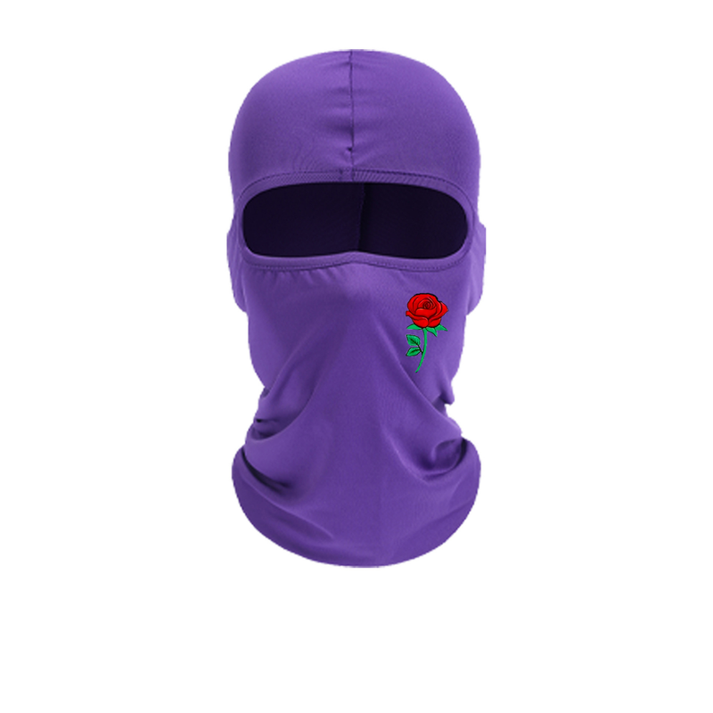Sturmhaube mit Rosen-Aufdruck, winddicht und sonnenbeständig, Skimaske, geeignet für Radfahren und Reisen im Freien_voghion.com