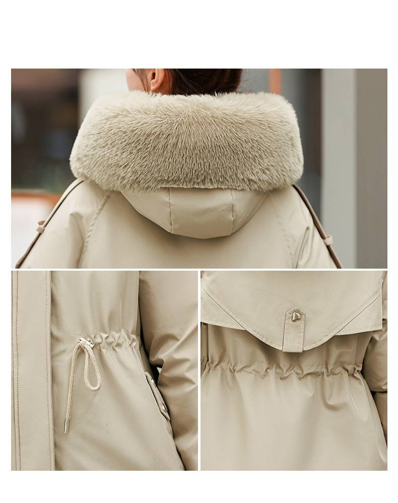 Gesteppte Parkajacke für Damen – Übergroßer Puffermantel mit Kapuze (Schwarz/Creme/Beige/Braun/Mint, M-XXL)_voghion.com