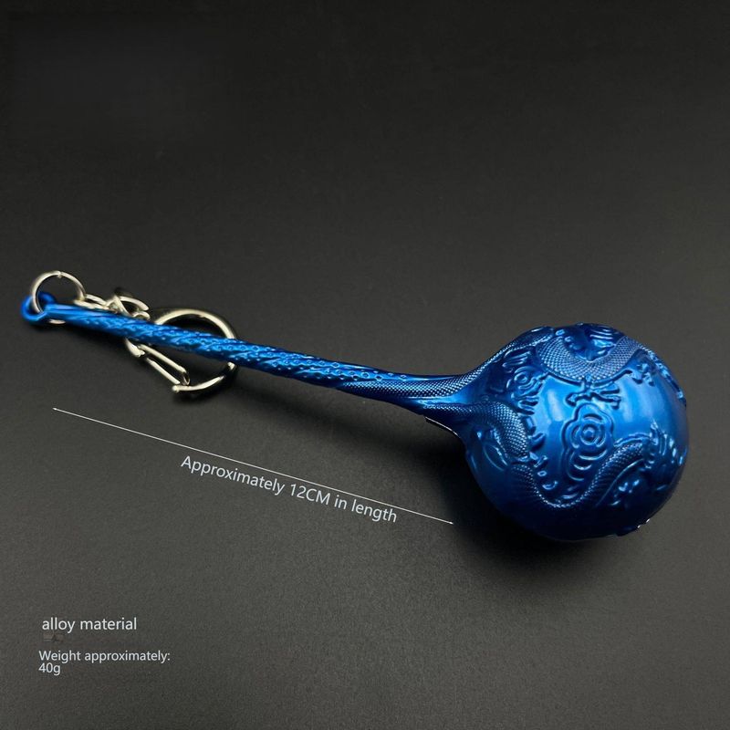 Nezha erobert das Meer – Ao Bings Perlenmuschel-Schlüsselanhänger & Waffenreplik, Sammlerstück aus Zinklegierung (7 cm/12 cm/34 cm, Ozeanblau)_voghion.com