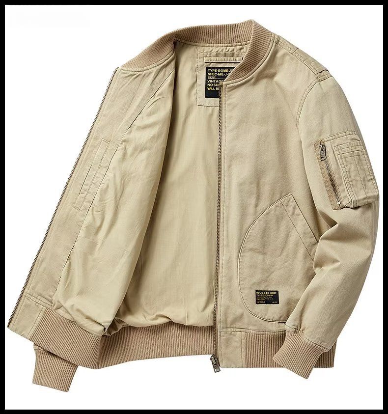 American New Baseball For Men Autumn Winter Pilot Jacket Casual Workwear Top Men's Style_voghion.com