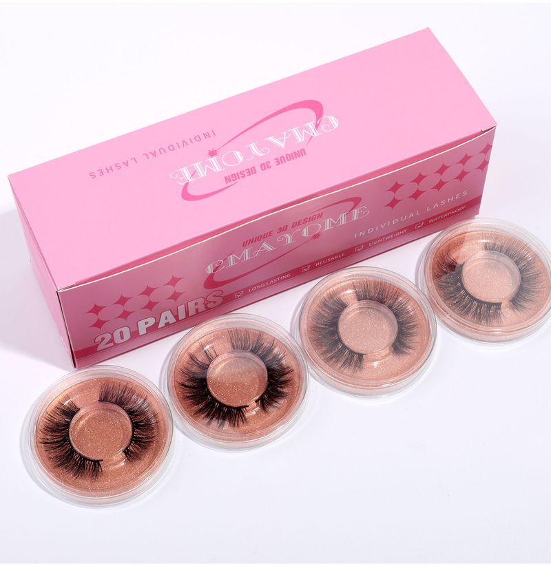 False Eyelashes 20 Boxes Mixed Thick And Long False Eyelashes A Pair Of Natural Three Dimensional Versatile Eyelashes_voghion.com