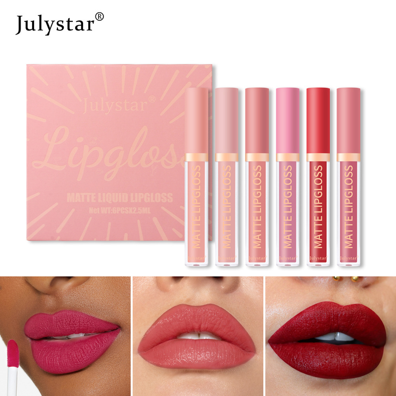 Natural Long-lasting Stick Cup Lip Glaze With Velvet Matte And Non Fading Lipstick Set_voghion.com
