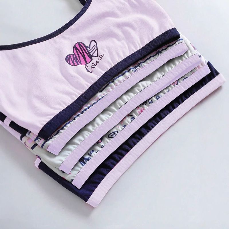 Canotta in cotone per bambine, periodo di sviluppo della biancheria intima per bambine, scuola elementare_voghion.com