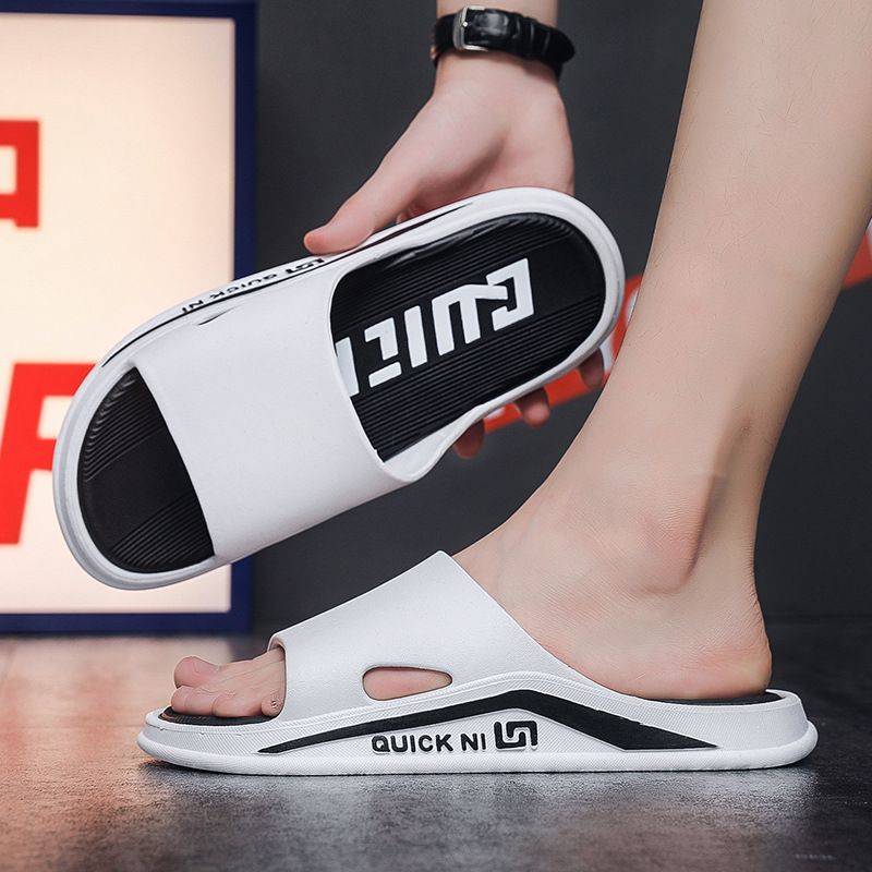 Sommer Dicke Sohle Tragen Hause Männer, Indoor Und Outdoor Paare, Rutschfeste Badezimmer Cool Hausschuhe, Scheiß Gefühl, Ein Wort_voghion.com