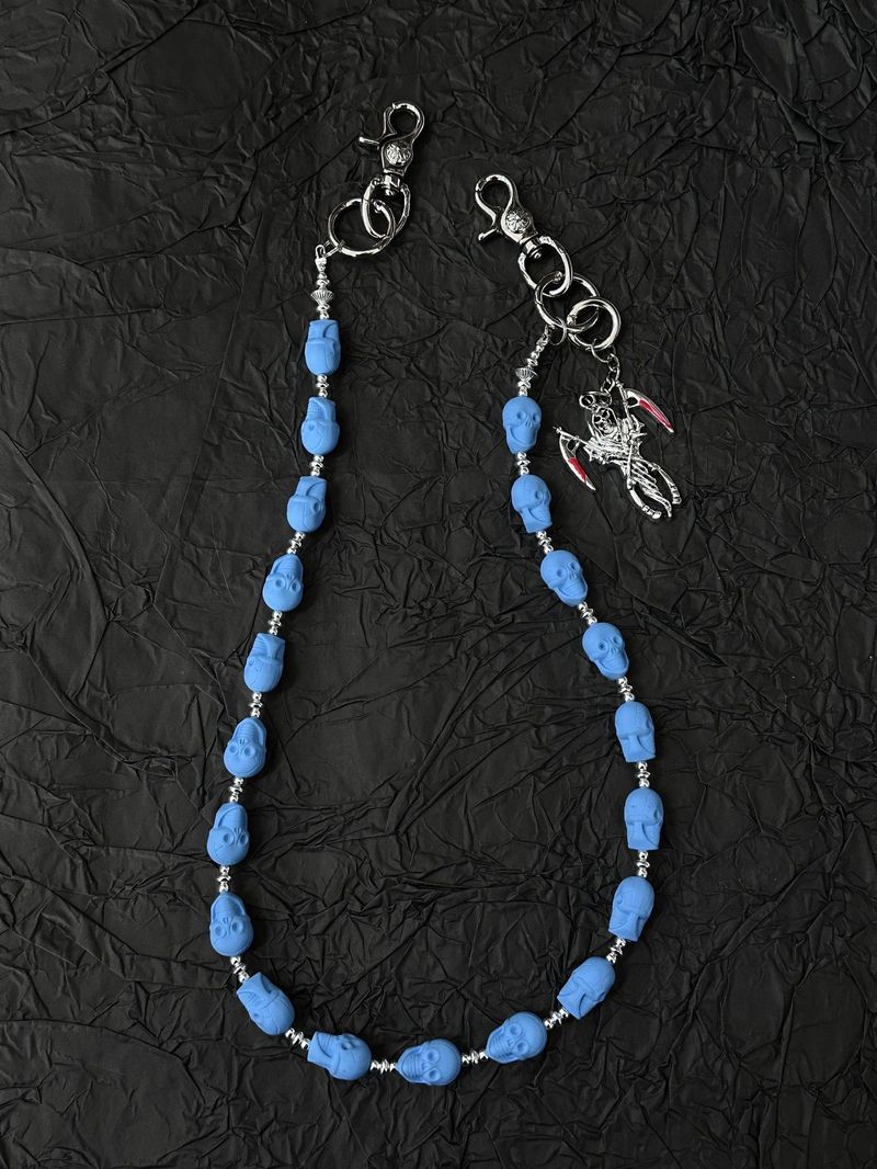 Retro Skull Heavy Jeans Chain Skull Pendant Waist Accessories Waist Chain_voghion.com