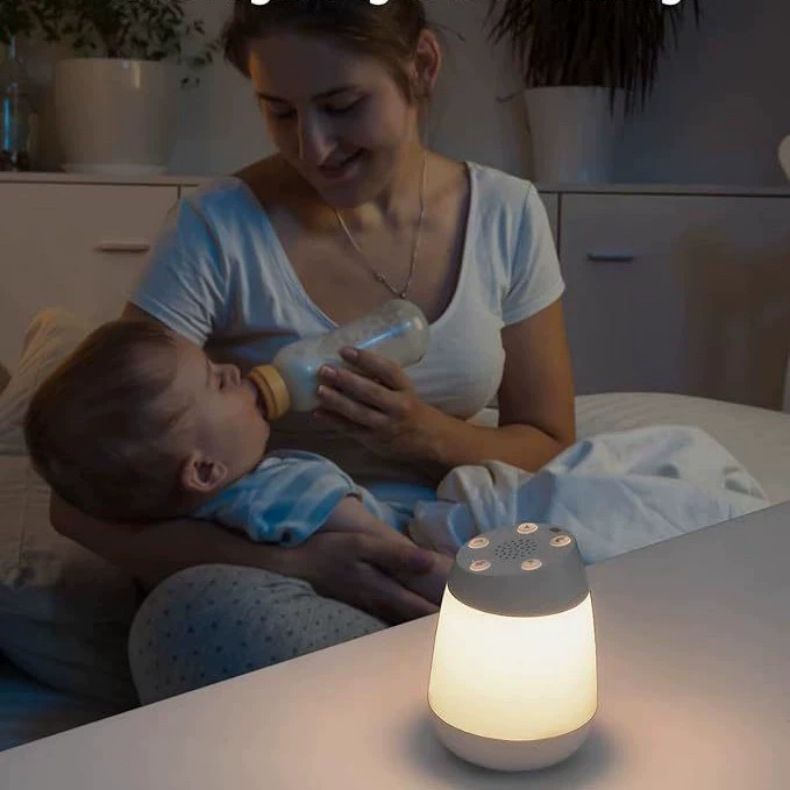 Máquina de ruido blanco, artefacto para ayudar a dormir a bebés, lámpara de luz cálida para ayudar a dormir, reproductor de música, ayuda para dormir_voghion.com