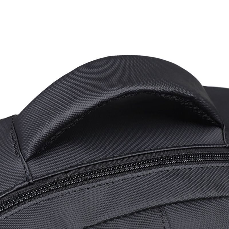 Mochila clásica negra de tela Oxford, estilo universitario, impermeable, ligera, multicapa, de gran capacidad, moderna, para mujer._voghion.com