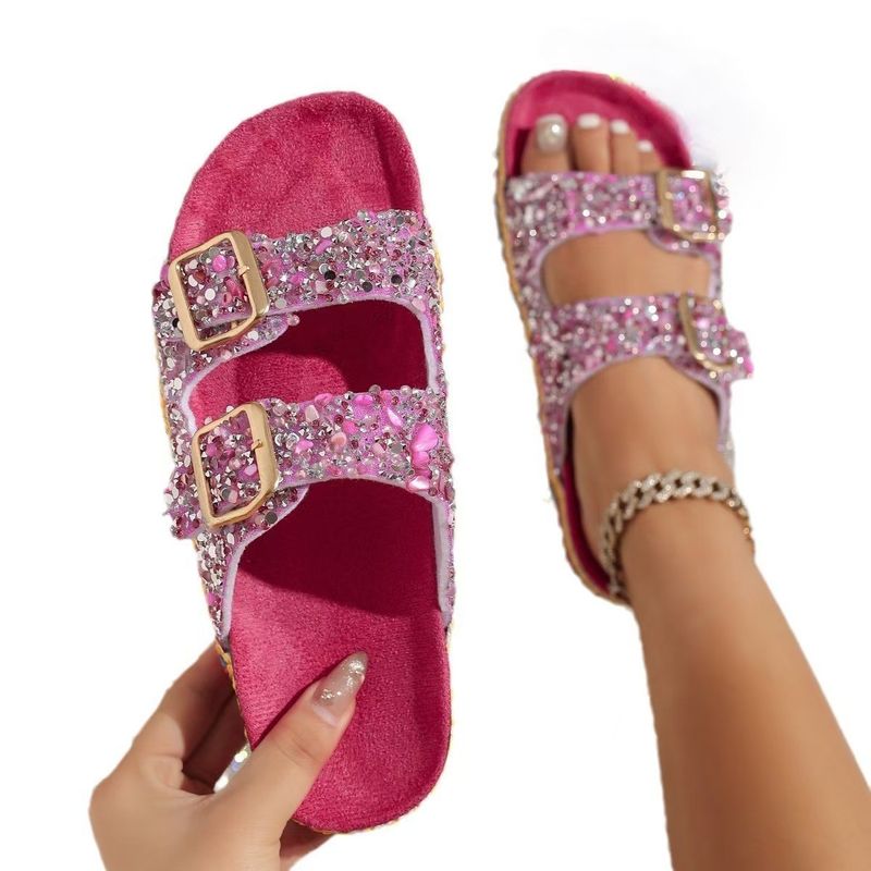 Nuove scarpe con doppio bottone Brick And Stone da donna, casual, da esterno e da casa, pantofole estive fresche, coniglio_voghion.com