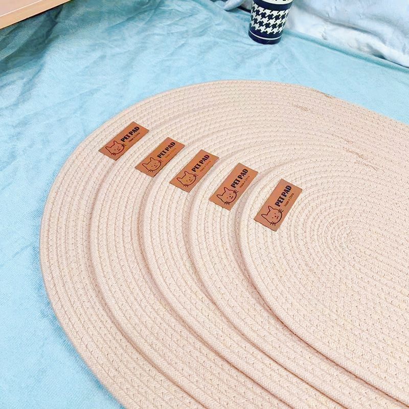 Pad Scratching Board Non-Shedding Durable Scratch-Resistant Cat Claw Grinding Woven Cotton Rope Pet Sleeping Mat All_voghion.com