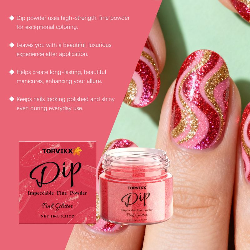 Polvere Soak-Off Flash Rossa, Lucidante Tridimensionale, Colore Uniforme, Non Facile da Rimuovere, Comodi Prodotti per Unghie_voghion.com