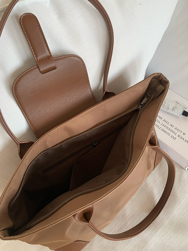 Women's Crossbody Bags Tote Bag, Women's Large-capacity Handbag, Contrasting Color Nylon Canvas Casual Commuting Single-shoulder Bag_voghion.com