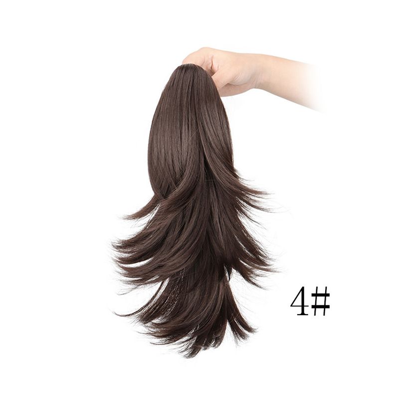 Coda di cavallo lunga con clip da donna, coda di cavallo arricciata multistrato, coda di cavallo riccia con clip in fibra sintetica, produttore all'ingrosso_voghion.com