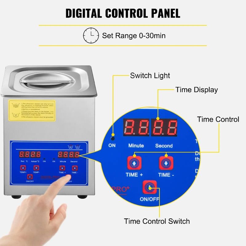 Ultrasonic Timer With Cleaner Ultrasonic Steel 304 Parts Cleaner 2L Professional Ultrasonic 11 Cleaner Stainless Digital 40kHz_voghion.com