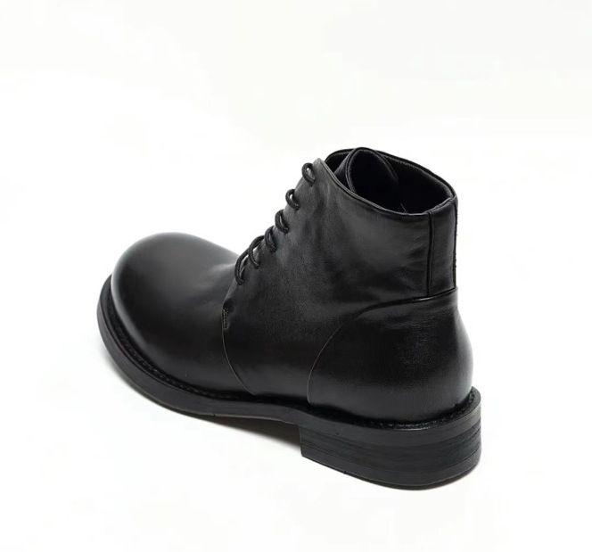 Stivali da uomo nuovi autunnali e invernali Derby scarpe suola in pelle_voghion.com