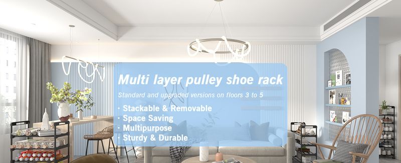 Étagère à chaussures réglable en métal à roulettes – Rangement compact à 3/4/5/6 niveaux avec roulettes 360° (60 cm/45 cm, noir mat)_voghion.com