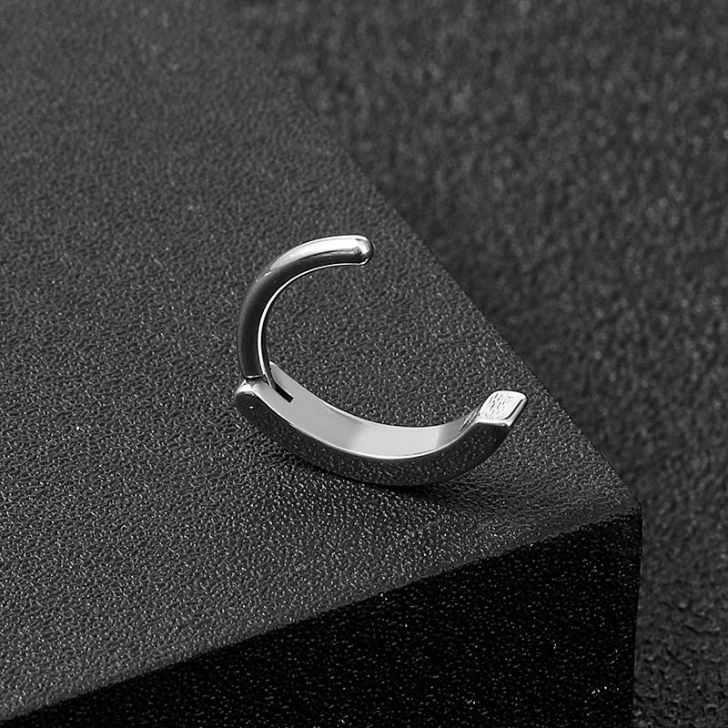 Bauchnabelpiercing aus Edelstahl mit Clicker für Frauen, umgekehrt gebogen, Nabel-Barbell, Körperschmuck_voghion.com