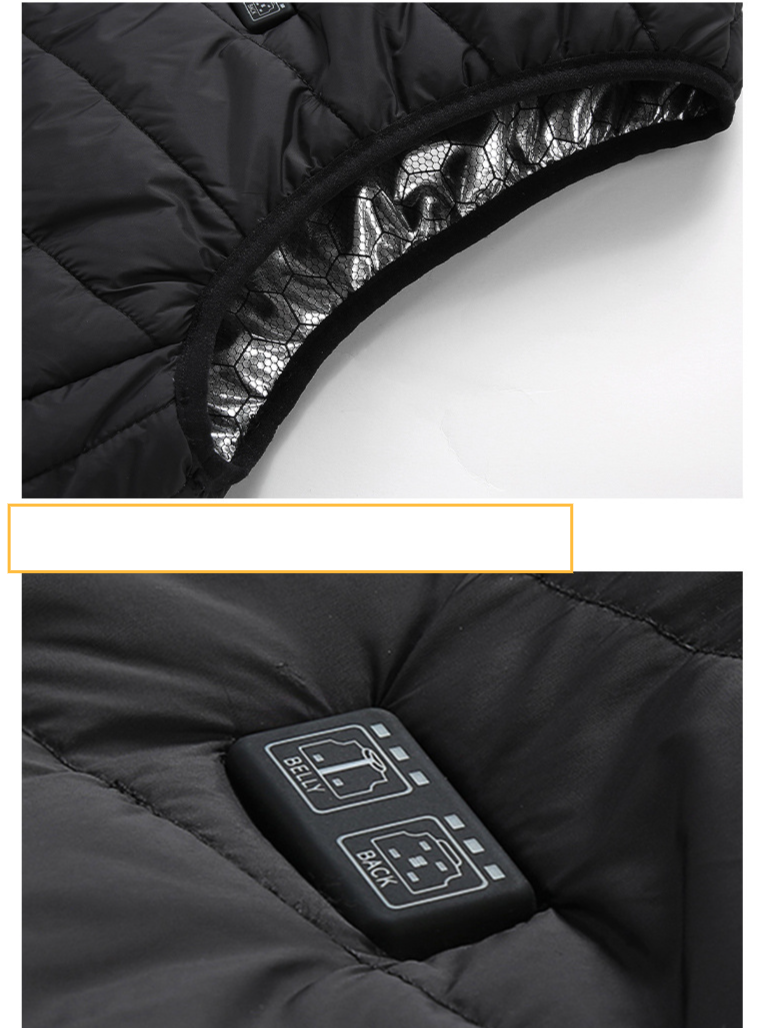 Meeste riided Nutikas soojendusvest mitme tsooniga talvine soe soojendusriietus USB elektriline soojendusvest grafeeniküttega tehase otsemüük_voghion.com