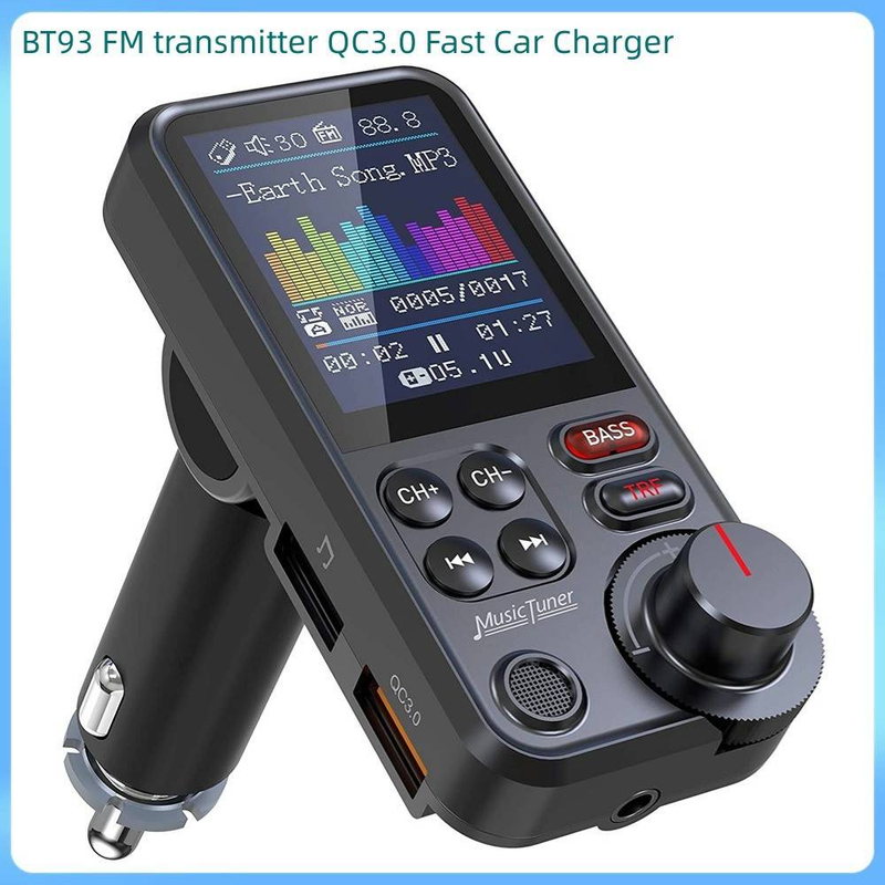 BT93 Auto MP3-speler USB-stick Lossless HIFI Hoge en lage frequentie-equalizer Muziek Auto Bluetooth FM-zender_voghion.com