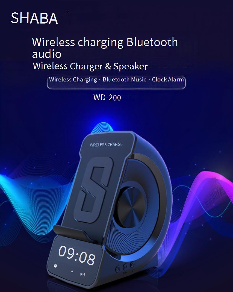 Home & Garden clock alarm bluetooth speaker private model bedside wireless charging bluetooth speaker new bluetooth speaker_voghion.com