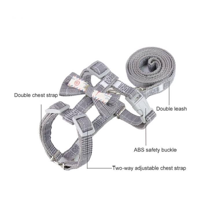 Bow-knot Anti-breakaway Adjustable Cat Leash_voghion.com
