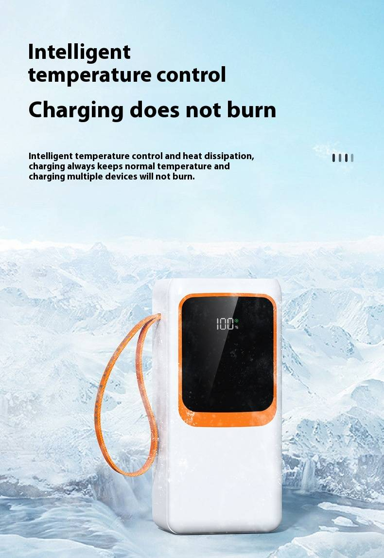 22.5W Fast Charging Power Bank With Built-in Cable - 50000mAh High Capacity Portable Charger For Outdoor_voghion.com