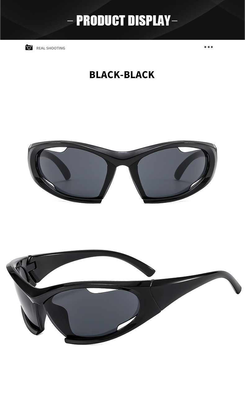 Men's Sunglasses New Style Mountaineering Hollow Sunglasses Fashion Outdoor Cycling Glasses Personality Running Windproof Goggles_voghion.com