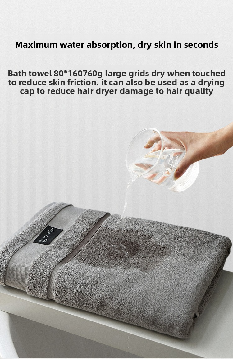 5-sterrenhotelkwaliteit badhanddoek van 100% katoen - klasse A-gecertificeerd, extra groot en dik 80x160 cm voor gebruik in resorts en thuis_voghion.com