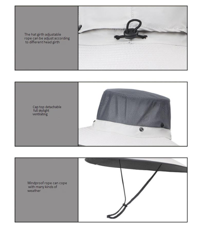 SunGuard Elite 360° UV Protection Hat - UPF 50+ Detachable Face & Neck Cover (Breathable, Quick-Dry For Hiking/Fishing, Unisex)_voghion.com