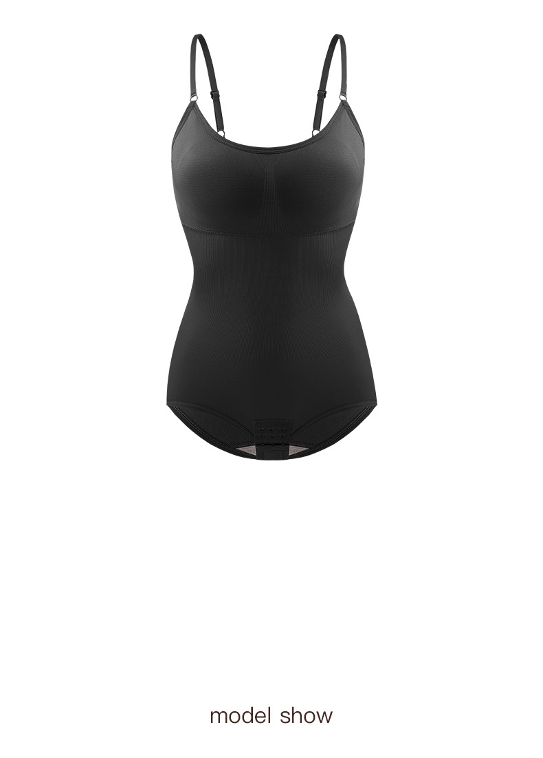 Shapewear Bodysuit With Chest Pad One Piece Body Shaper, Tummy Tightening Elastic Hip Lifting Corset, Tight Suspenders, Body Shaping, Slimming Tight_voghion.com