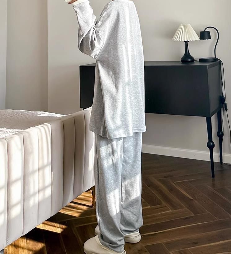 2025 Autumn/winter Home Suit Set, Long Sleeved Sleepwear Set, Can Be Worn Externally, Sports Suit, Long Pants, Casual Cartoon Pullover_voghion.com