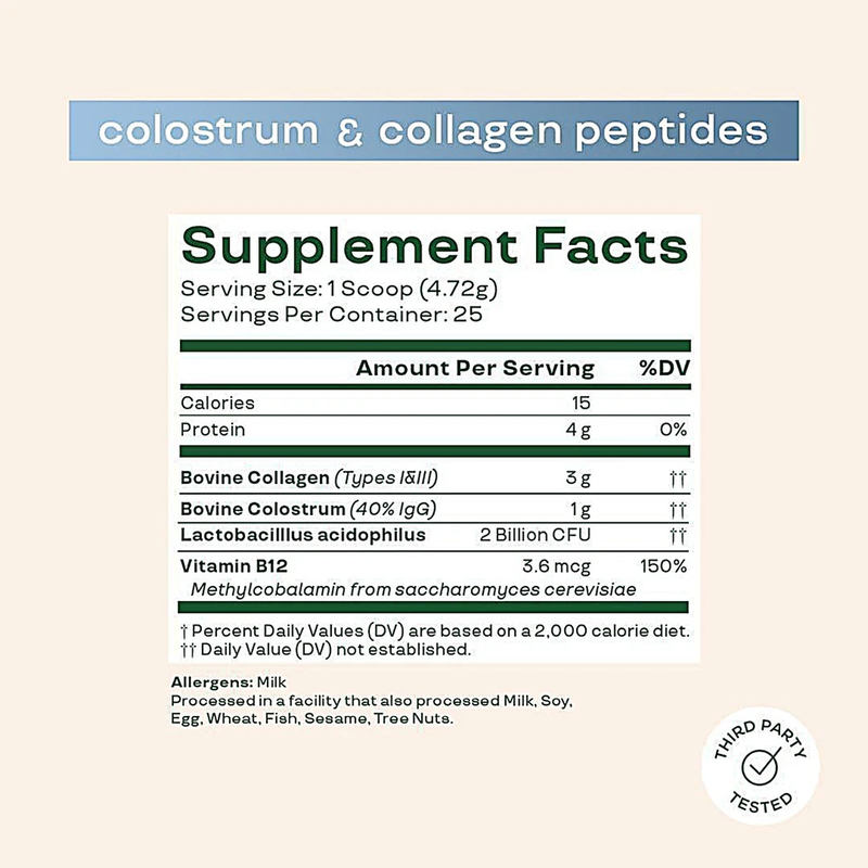 Calostro bovino en polvo de Bloom Nutrition para la salud intestinal, el sistema inmunitario y el cabello_voghion.com