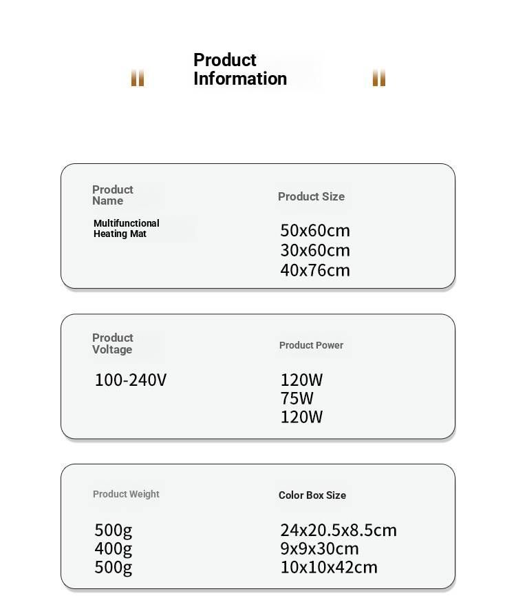 Adjustable Heating Pad For Back & Muscle Pain Relief – 6-Temperature Electric Blanket With 4 Timer Modes (110V, 30×60cm, US/EU/UK/AU Plug Options)_voghion.com