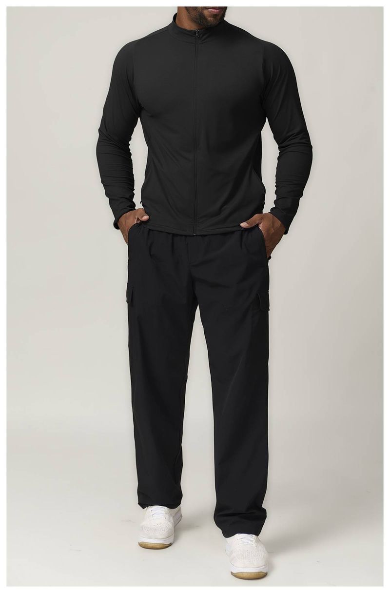 SwayneMen's Stand-up Collar Sports Fitness Jacket, Solid Color Outdoor Casual Home Commuting Warm Sweatshirt 1052_voghion.com