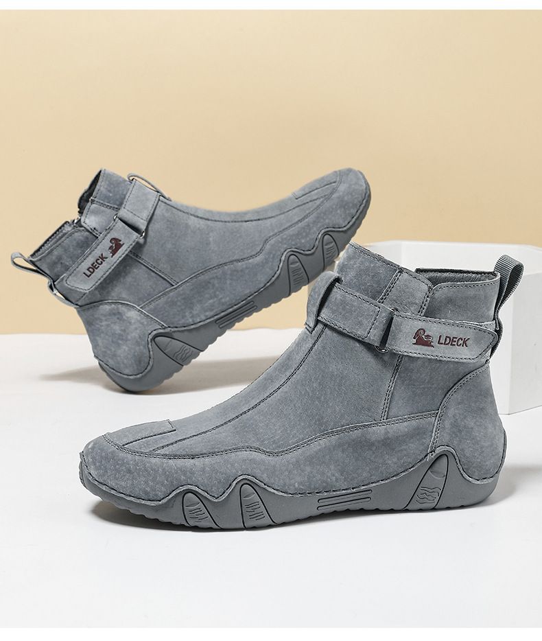 Stivali Martin da uomo in stile retrò, in pelle, di grandi dimensioni, alti, resistenti all'usura, scarpe casual da esterno_voghion.com