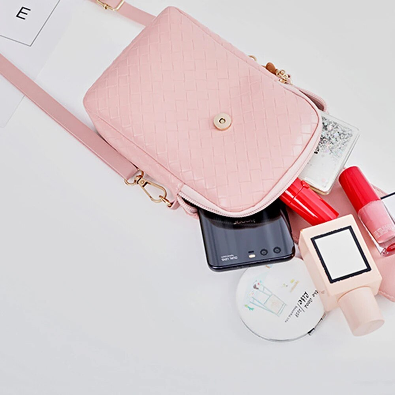 Mode Damen Mini PU Leder Umhängetasche Schultertasche Geldbörse Casual Handy Messenger Bag_voghion.com