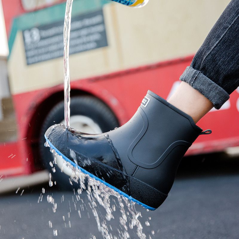 Bottes de pluie chaudes mi-mollet antidérapantes allemandes pour hommes et femmes, chaussures de pêche imperméables Veet pour la cuisine et le lavage de voiture_voghion.com