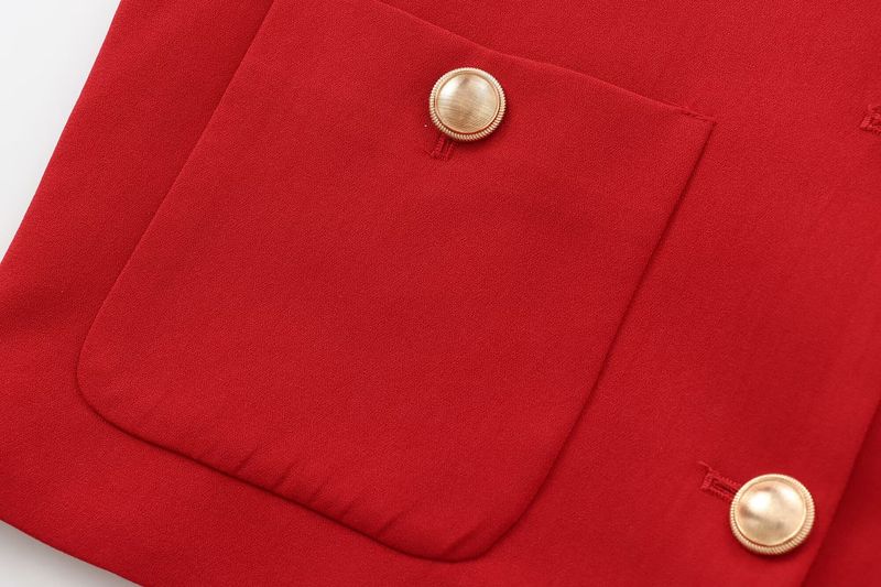 Naiste sügis- ja talveriided, uus kuldsete nööpidega lühikeste lõiketega lõhnajakk_voghion.com