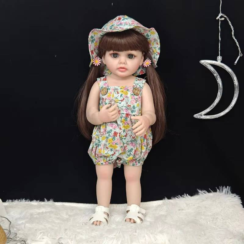 55cm Standing DuDu Simulation Doll Girl Princess Dressing Up Game Toy Reborn Dolls Soothing Baby Doll Children Christmas Gift_voghion.com