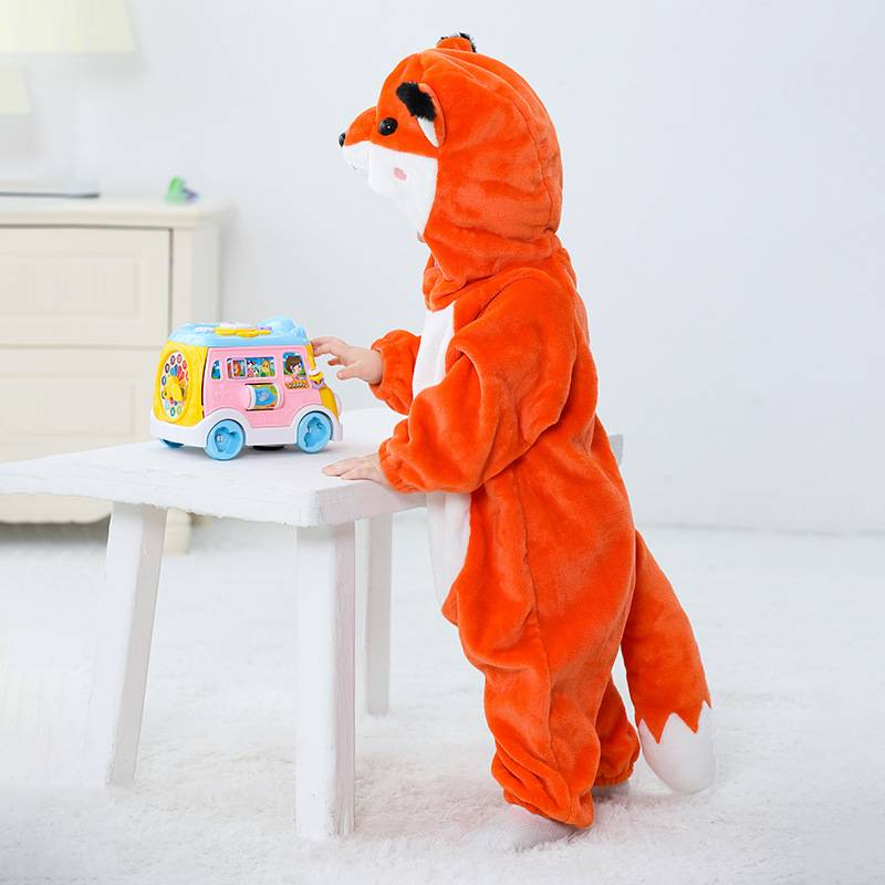 New Autumn Baby Animal Shape One Piece Romper Cute Little Fox Shape One Piece Romper_voghion.com