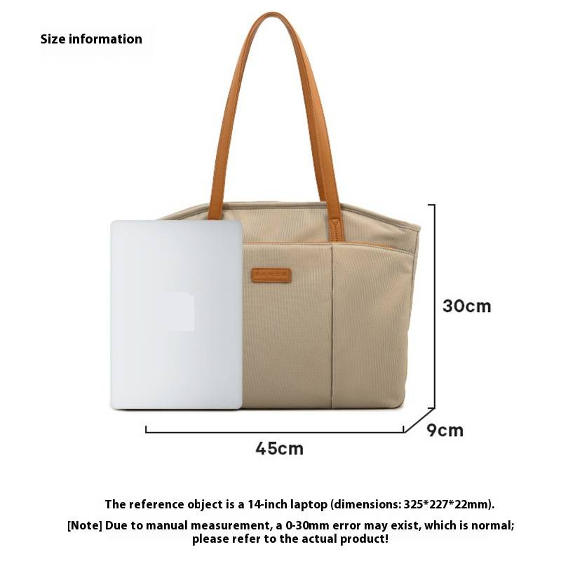 Borsa tote da donna, casual, grande capacità, borsa portaoggetti, borsa per laptop digitale da 15,6 pollici_voghion.com