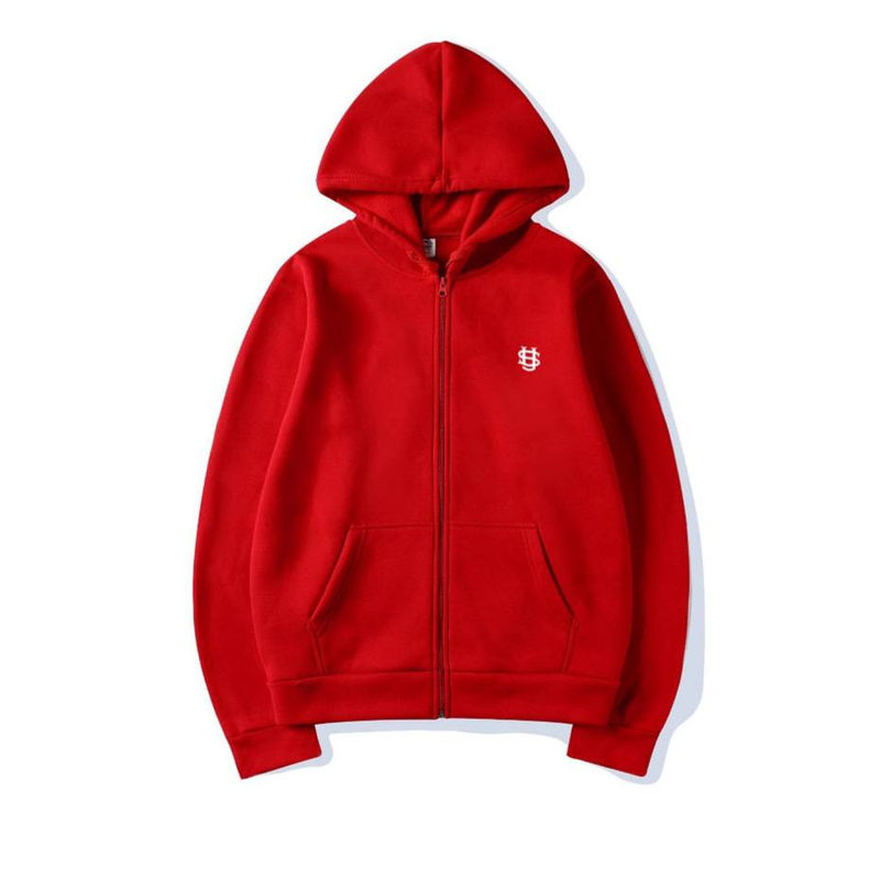 Moletom masculino com capuz grande e zíper, moderno e com logotipo minimalista - Moletom unissex streetwear (P-3GG)_voghion.com