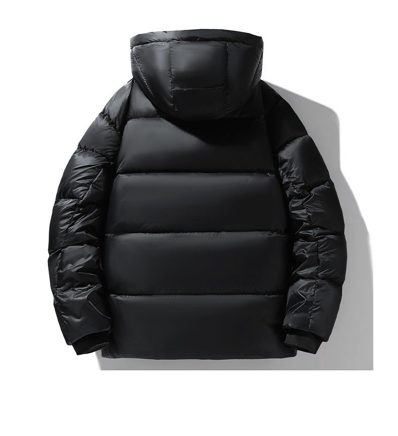 Giacca invernale imbottita da uomo nera e oro – Cappotto in poliestere di media lunghezza con isolamento spesso_voghion.com