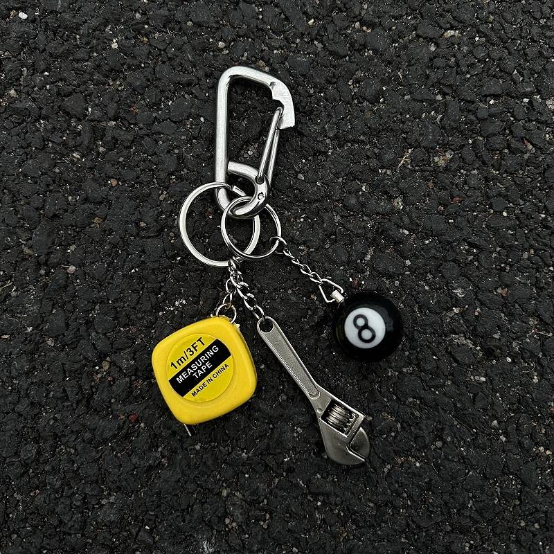Minimalist Carabiner Keychain With Mini Tape Measure & Tools - Stylish Utility Accessory For Bags & Keys_voghion.com