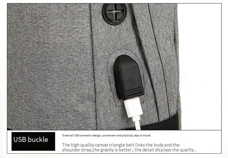 Professional USB Charging Backpack Set For Men - Waterproof Oxford Fabric Laptop Backpack With Anti-Theft Design, Travel & Business (3-Piece Set)_voghion.com