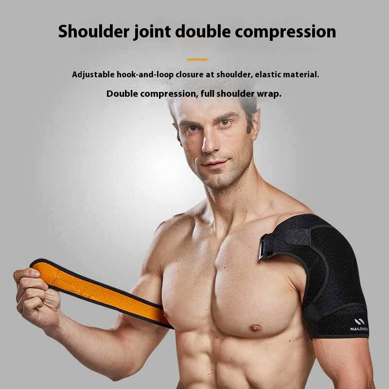 Verstellbarer Schulterstützgurt – Atmungsaktiver SBR-Stabilisator für Basketball, Fitnessstudio und Verletzungsprävention (Einheitsgröße, passt den meisten Erwachsenen)_voghion.com