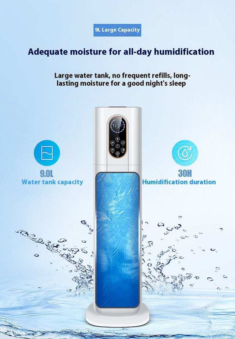 Humidificateur ultrasonique à vapeur chaude avec télécommande, grande capacité de 6 L, fonctionnement silencieux pour la maison et le bureau, niveaux de brume réglables, arrêt automatique._voghion.com
