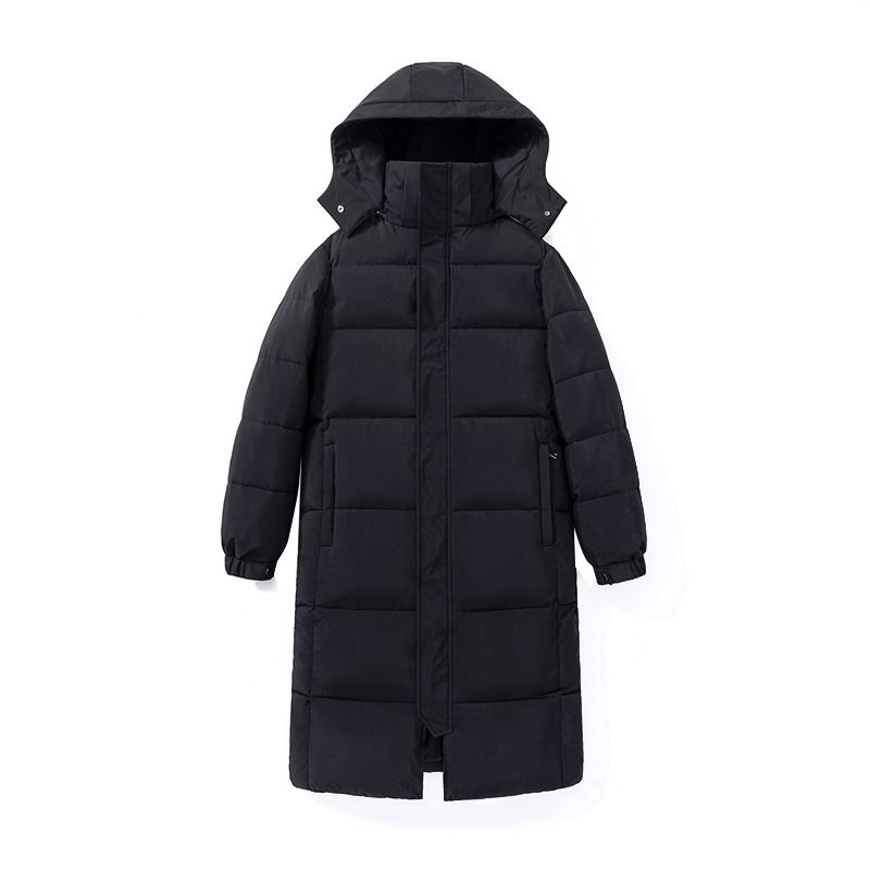 Women's Extra-Long Winter Coat, Knee-Length Padded Jacket With High Collar, Oversized Fit, Zipper Closure, Warm Polyester Fiber Fill For Casual_voghion.com