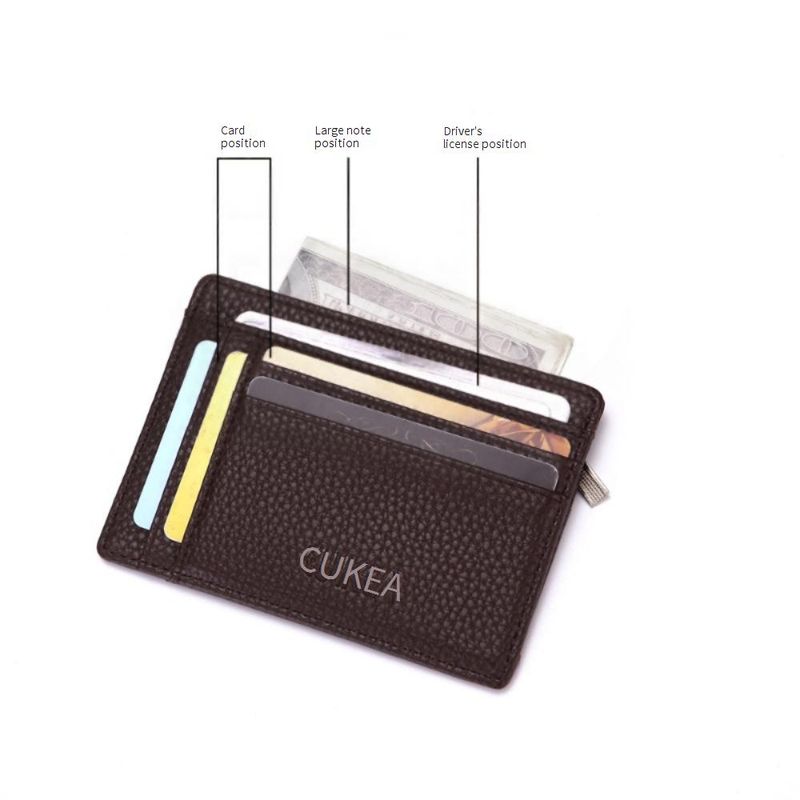 Genuine PU Leather Slim Zip Around Wallet With Multiple Card Slots & Bill Compartment – Stylish & Functional For Men & Women_voghion.com